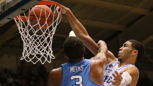 Duke basketball forward Jayson Tatum versus UNC